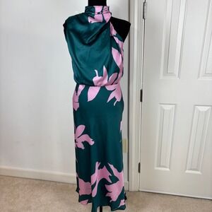 Petal & Pup Teal and Pink Midi Dress